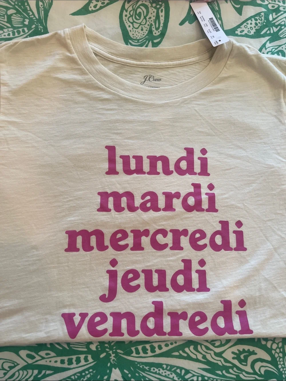J. Crew "Les jours de la semaine" crewneck T-shirt - Picture 4 of 6